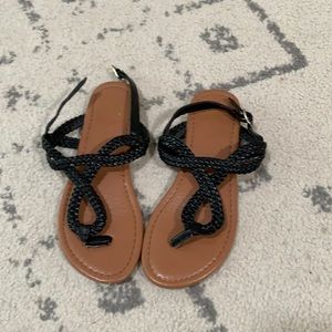 Girls dress sandals, Black and Tan. Sz 13-1